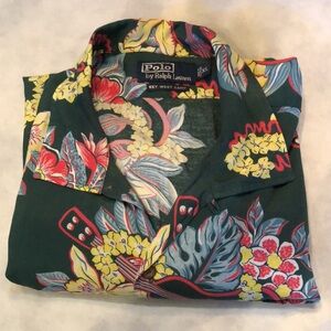 Men, Polo by Ralph L. Key West Camp Tropical banjo 1-pocket short sleeve shirt